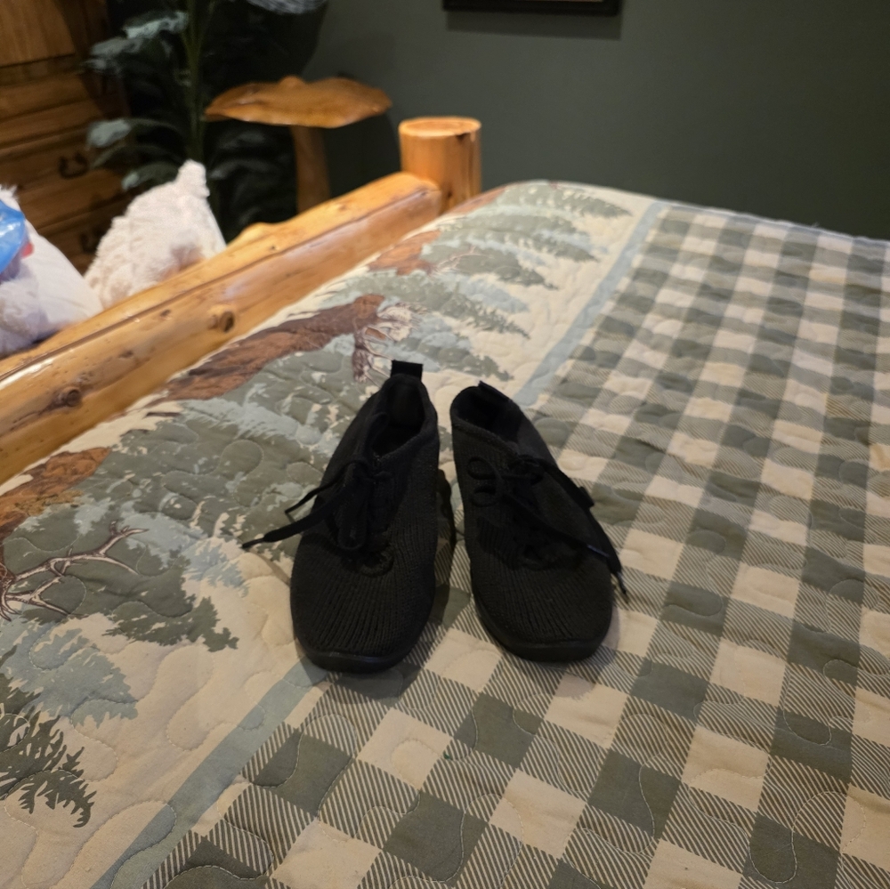 Arcopedico Black Knit Lace-Up Slip-Ons